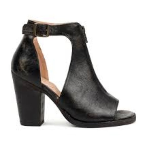 Bed Stu Olena Zip Front Heel in Black Hand Wash - Picture 4 of 6